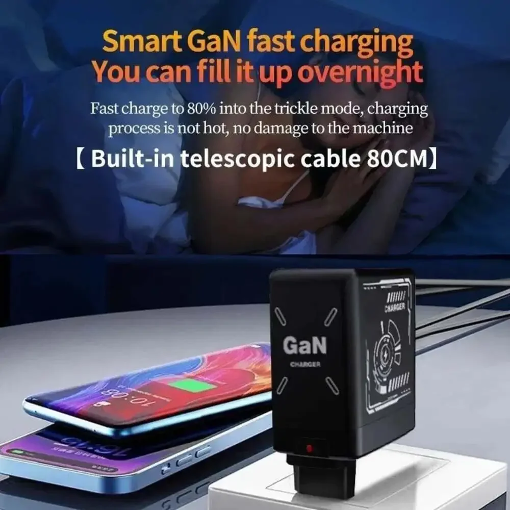 Shenzhen Xiongzhixin Technology NC-222 GaN Retractable Cable Charger